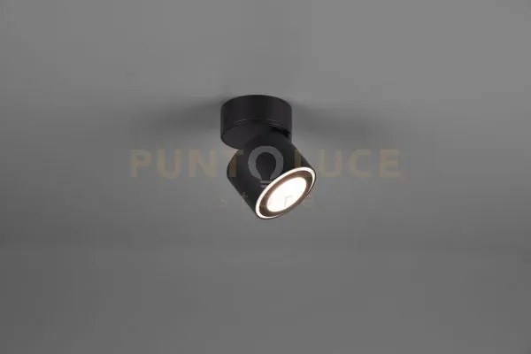 Taurus spot led 5w 450lm, 3000k metallo nero orientabile girevole b...