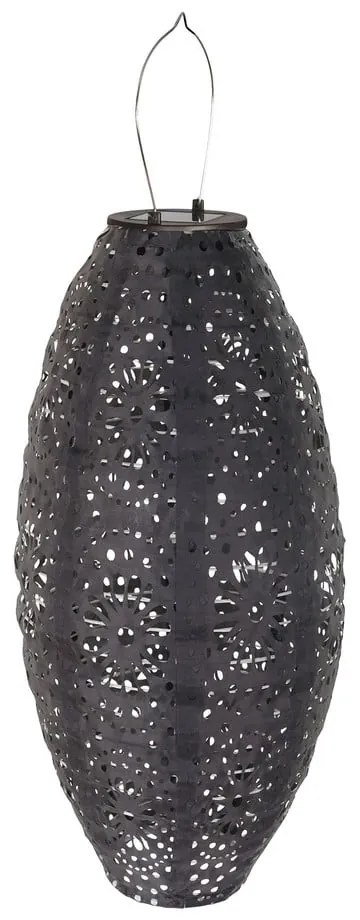 Lanterna a LED grigio scuro con alimentazione a pannelli solari da esterno (altezza totale 40 cm) Foxdale – House Nordic