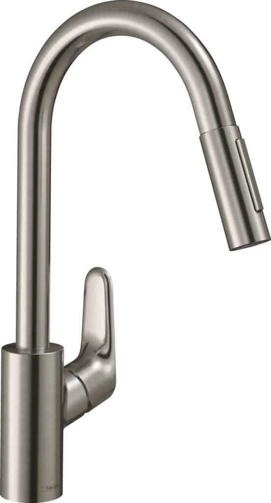 Miscelatore cucina monocomando 240 con doccetta estraibile 2jet sBox Acciaio Inox hansgrohe Focus M41 73880800