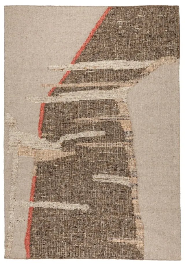Tappeto marrone/beige in lana 200x300 cm Briton – Dutchbone