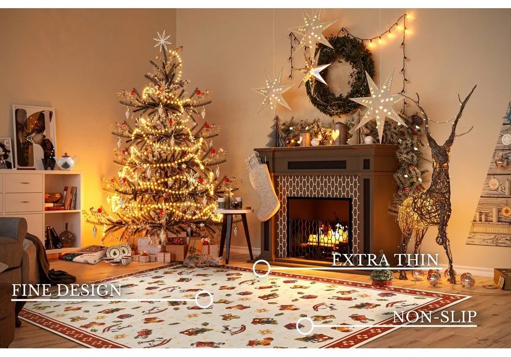 Tappeto rosso con motivo natalizio 160x230 cm Red Christmas - Villeroy&amp;Boch