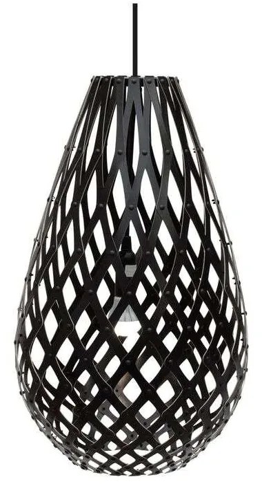 David Trubridge - Koura Lampada a Sospensione H75 Nero 2 Lati David Trubridge