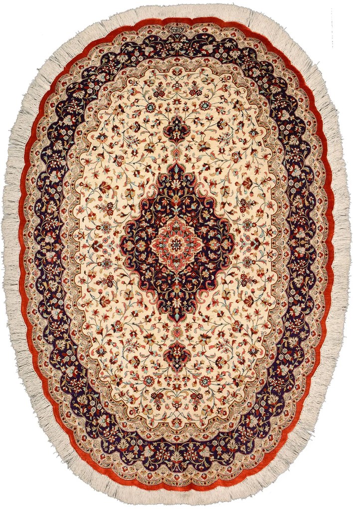 Ghom Tappeto 200x140 (Iran) Annodato A Mano