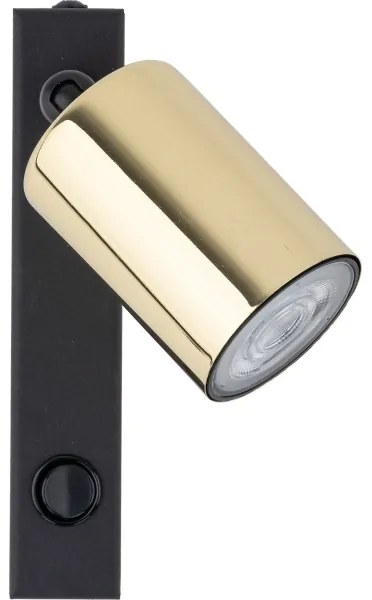 Faretto da parete TOP 1xGU10/10W/230V nero/oro