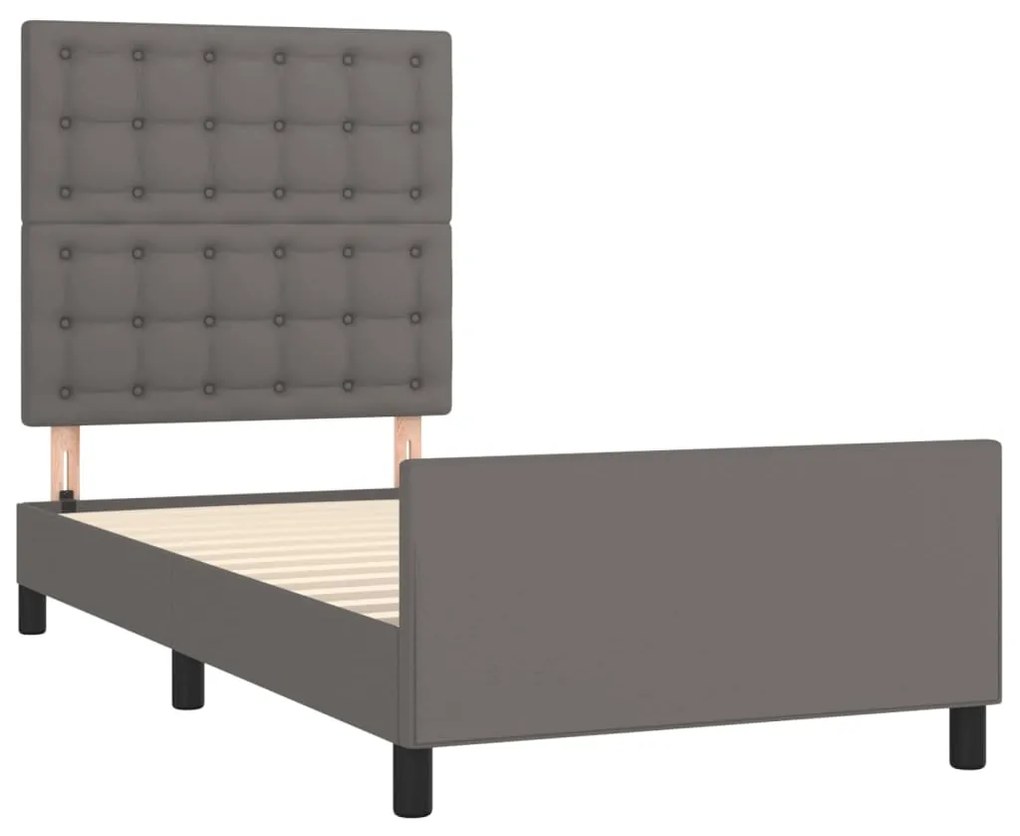 Giroletto con testiera crema 80x200 cm in similpelle