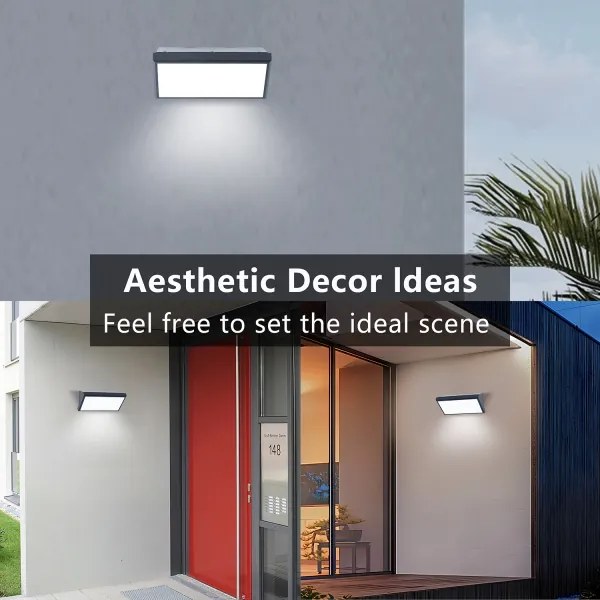 Brilagi-LED RGBW Applique da esterno TRIANGLE 1xE27/9W/230V antraciteIP65