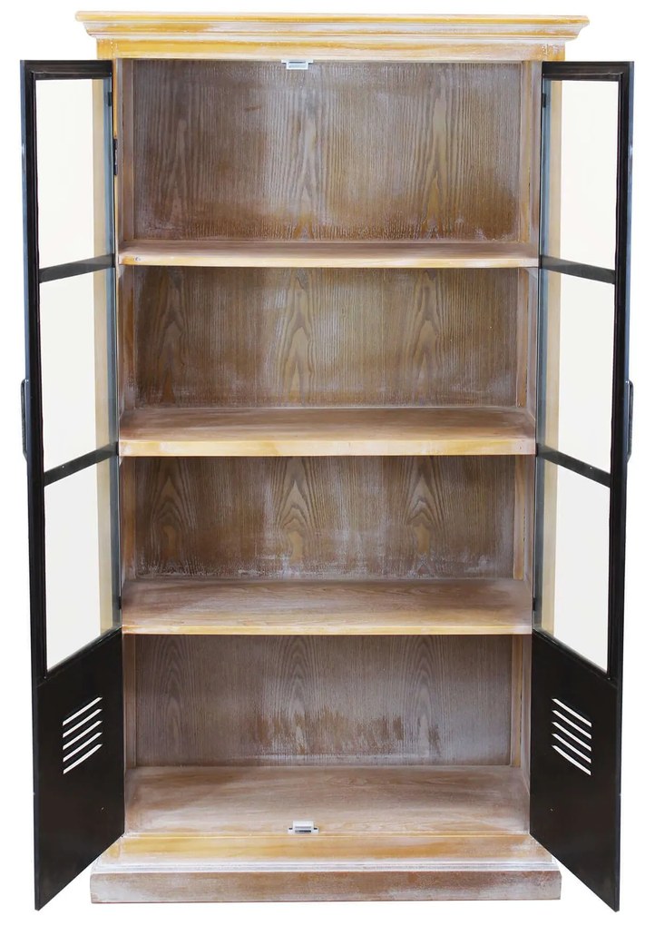 CHARLIE - vetrina in legno e acciaio