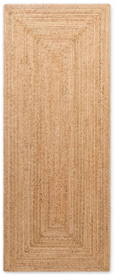 Passatoia di colore naturale in iuta reversibile e tessuta a mano 80x200 cm Sharmila Natural Brown – Hanse Home