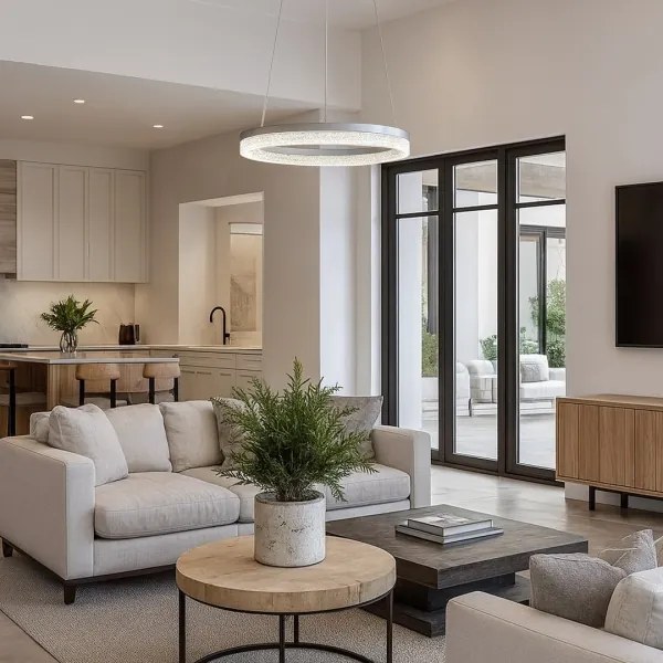 Lampadario LED su cavo GALA LED/25W/230V Ø 50 cm argento