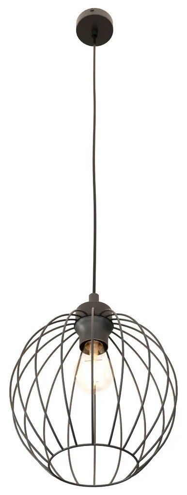 Sospensione Minimal Industrial Hathor 1 Luce Nera