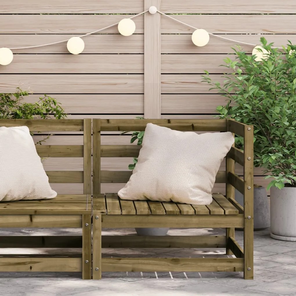 Divano angolare da giardino 70x70x67 cm legno pino impregnato