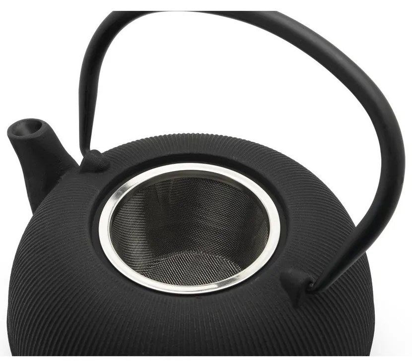 Set da tè in porcellana nera e lega Sichuan - Bredemeijer