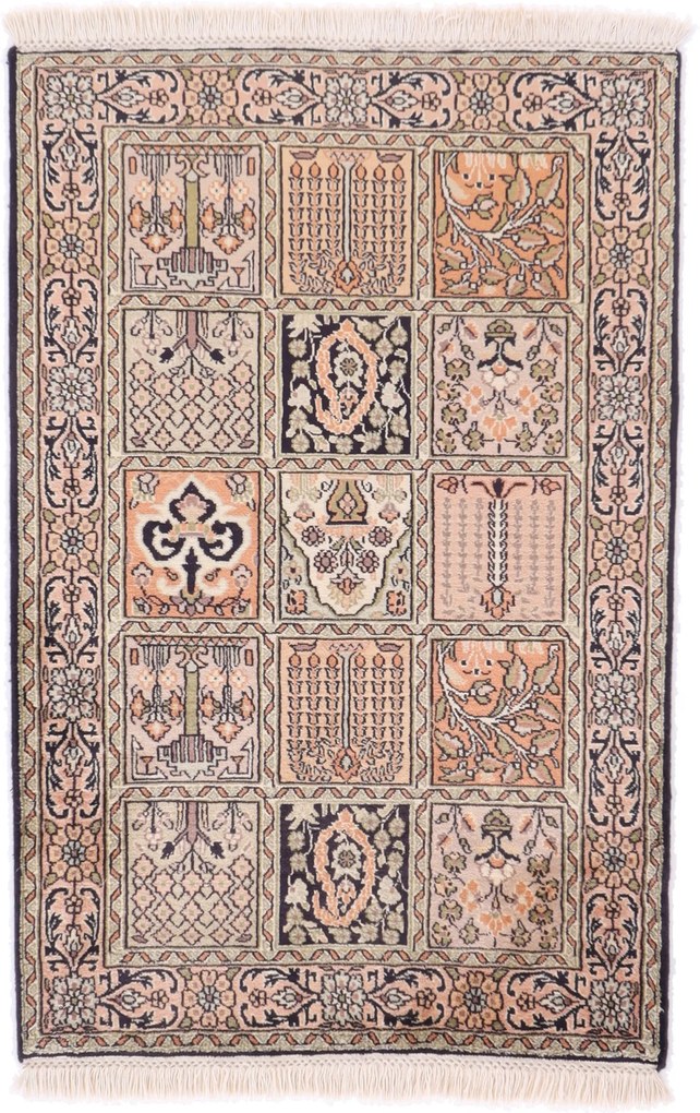 Cashmere Silk Tappeto orientale 60 x 90 (Indian) Annodato A Mano