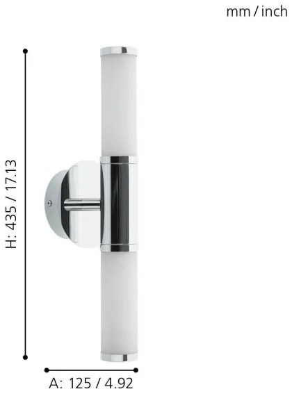 Eglo 95142 - Lampada LED da bagno PALMERA 1 2xLED/4,5W/230V