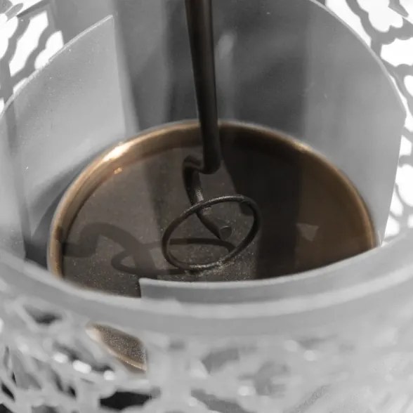 Camino a bioetanolo biocamino da tavolo TOLOSA Bianco D20 x H49,5 interno esterno