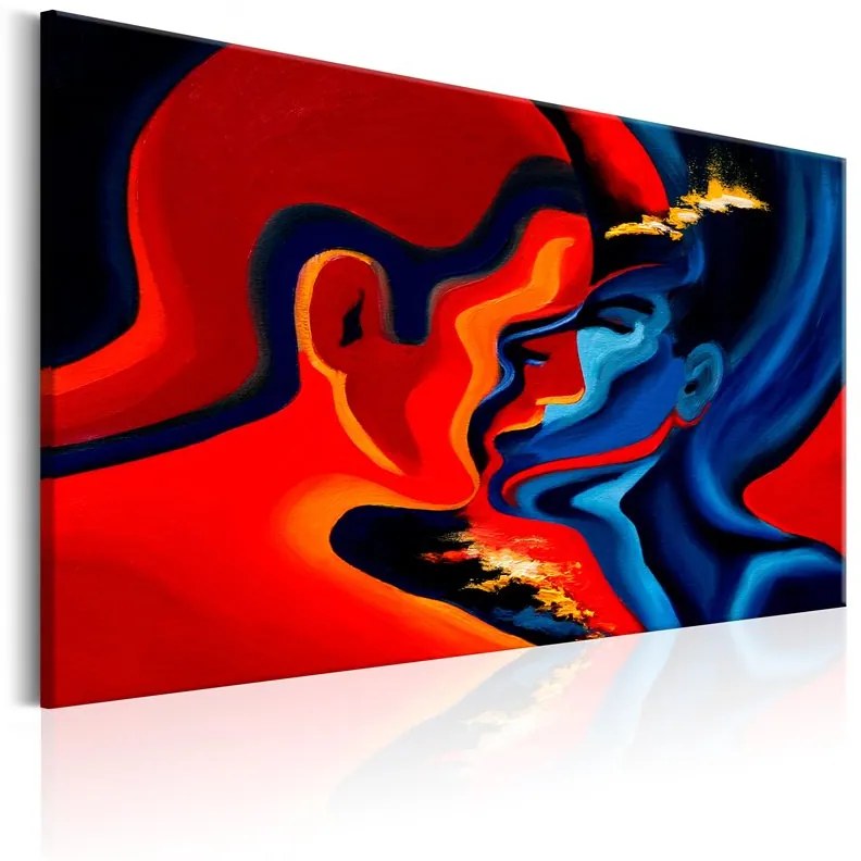 Quadro  Cosmic Kiss  Colore Blu, Dimensioni e Misure 120x80