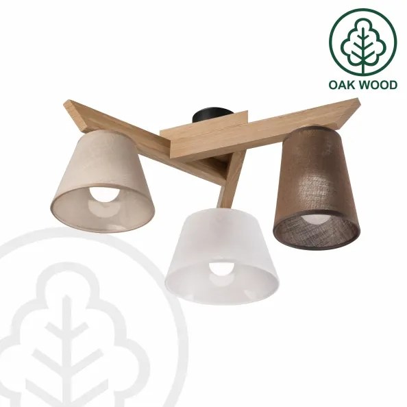 Brilagi - LED Lampadario a plafone ANTHONY 3xE14/40W/230V quercia