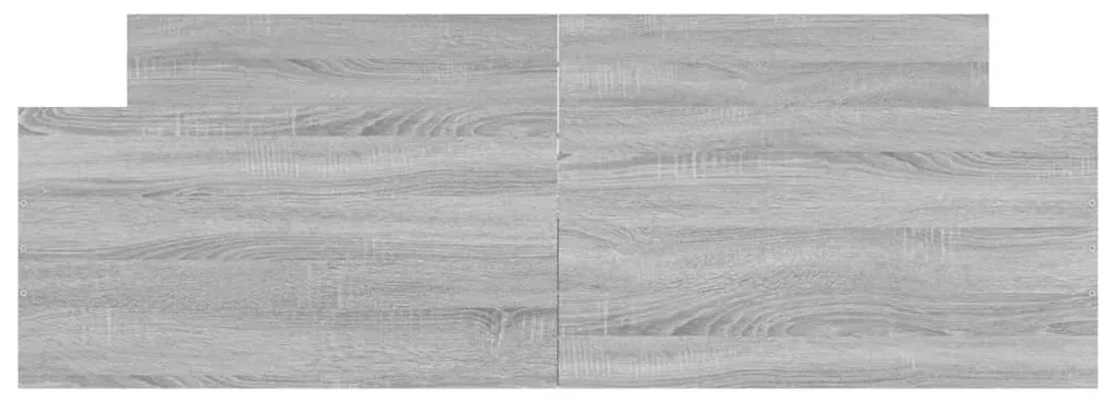 Giroletto con testiera e pediera grigio sonoma 140x200 cm