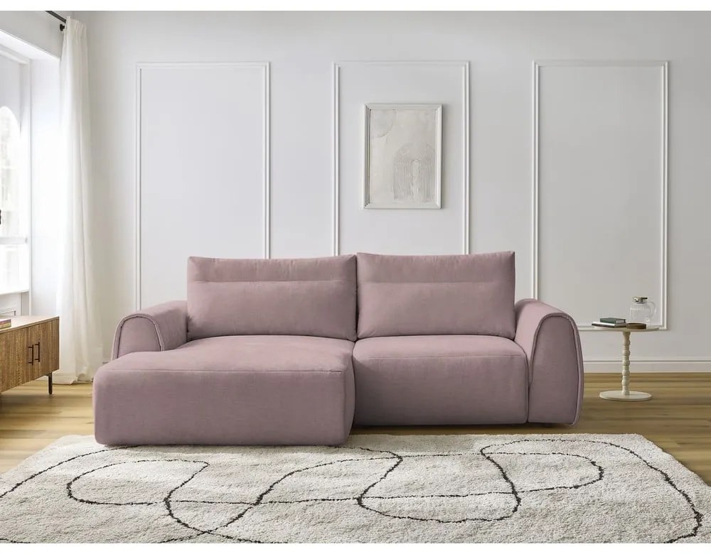 Divano angolare in rosa chiaro Aden – Bobochic Paris