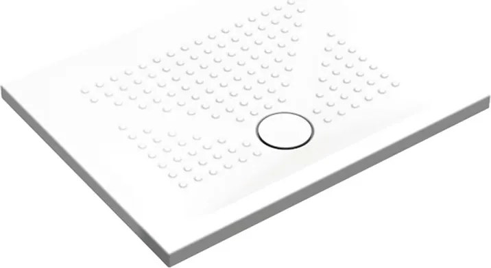 Piatto doccia in ceramica PUNTO bianco L 90 x L 70 x H 3.5 cm opaco