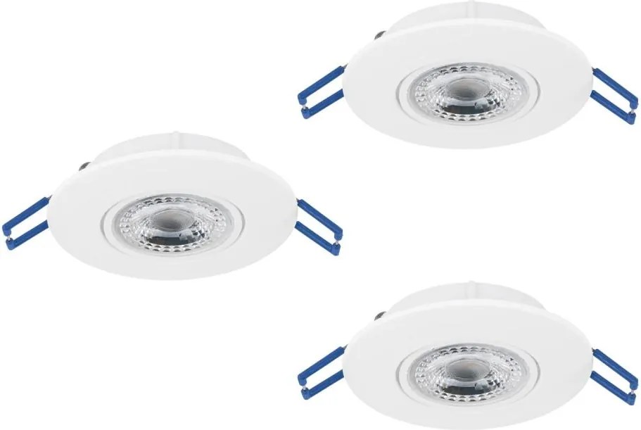 Eglo 300184 - Set da 3 faretti da incasso GEDREZ LED 4,9 W/230 V Ø 9 cm, bianco