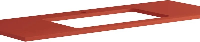Top per lavabo semincasso Niwa18058 L 120 x H 1.8 x P 46 cm laccato opaco paprika truciolare