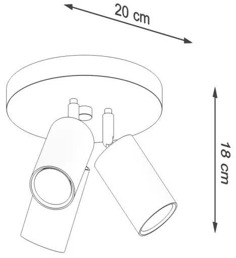 Sollux SL.1015 - Faretto RING 3xGU10/10W/230V bianco
