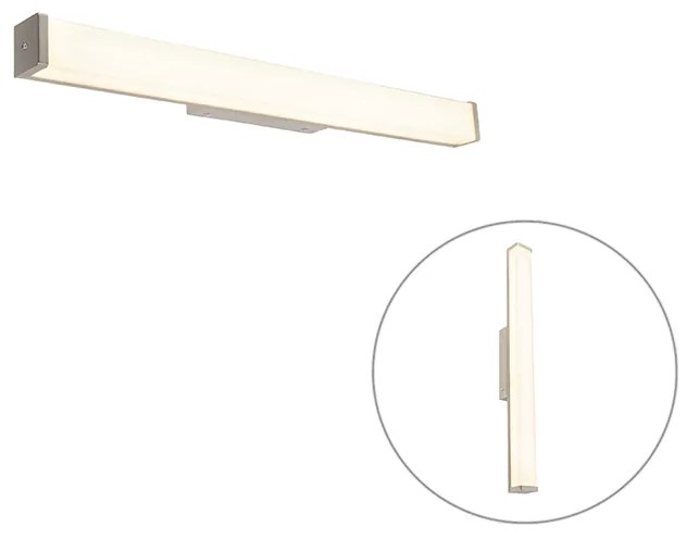 Lampada da parete moderna bagno acciaio 62 cm IP44 - Cascada