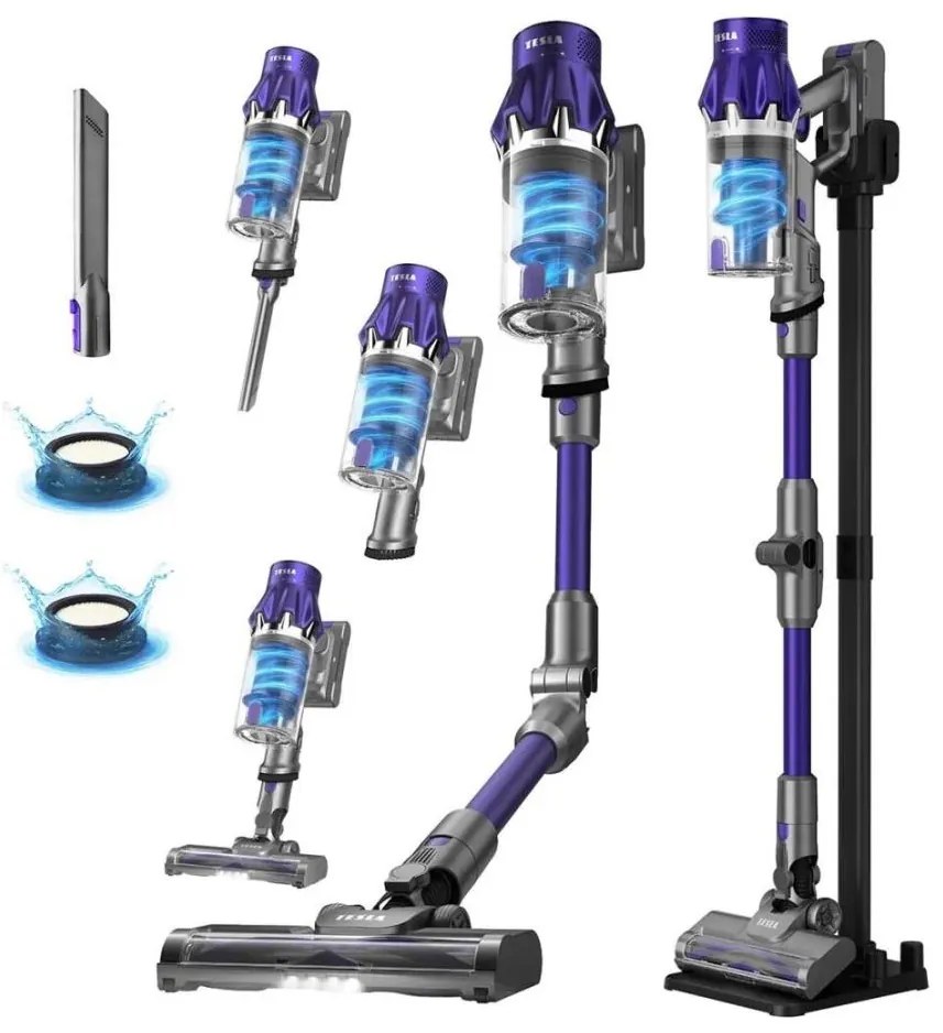 TESLA Electronics PureStar Aspirapolvere senza fili 2in1 250W/2200mAh