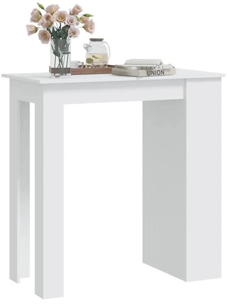 Tavolino da bar con mensole bianco 102x50x103,5 cm truciolato