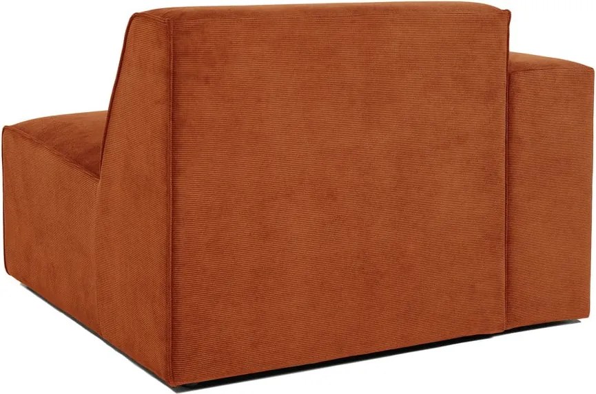 Modulo divano in velluto a coste arancione (angolo sinistro) Sting - Scandic