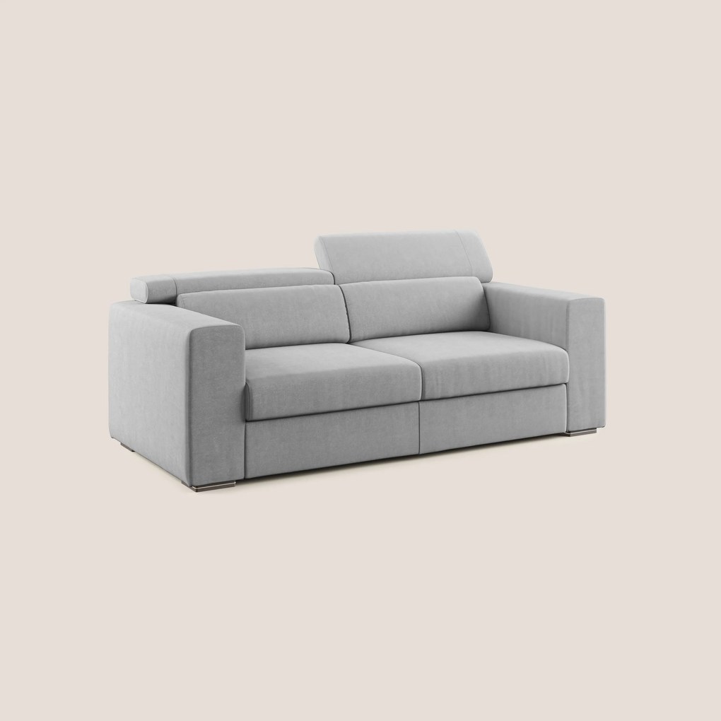 Vegas divano con poggiatesta reclinabili in microfibra smacchiabile T11 grigio