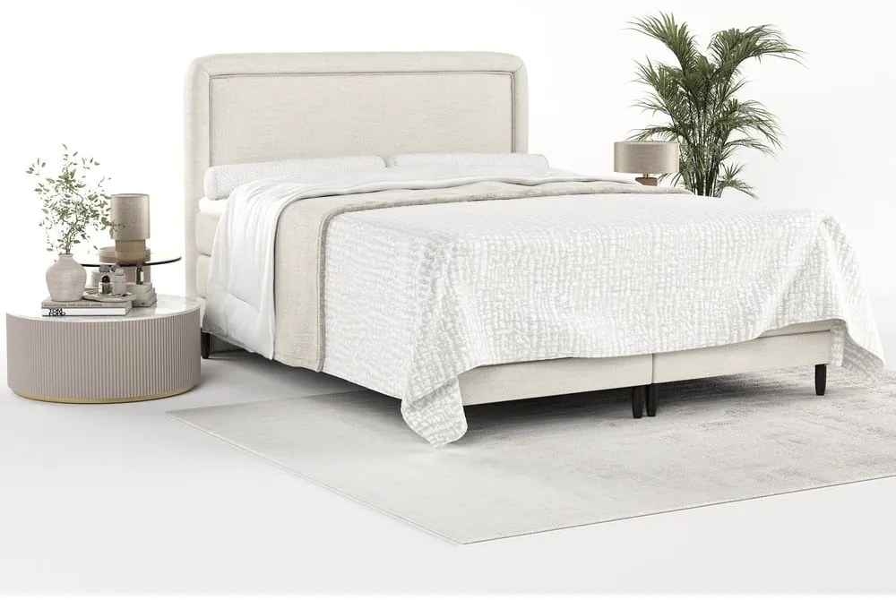 Letto boxspring crema 140x200 cm Dove - Maison de Rêve