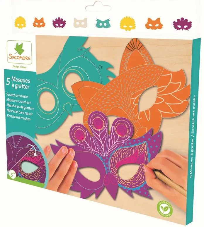 Scratch Art - Maschere di animali da grattare