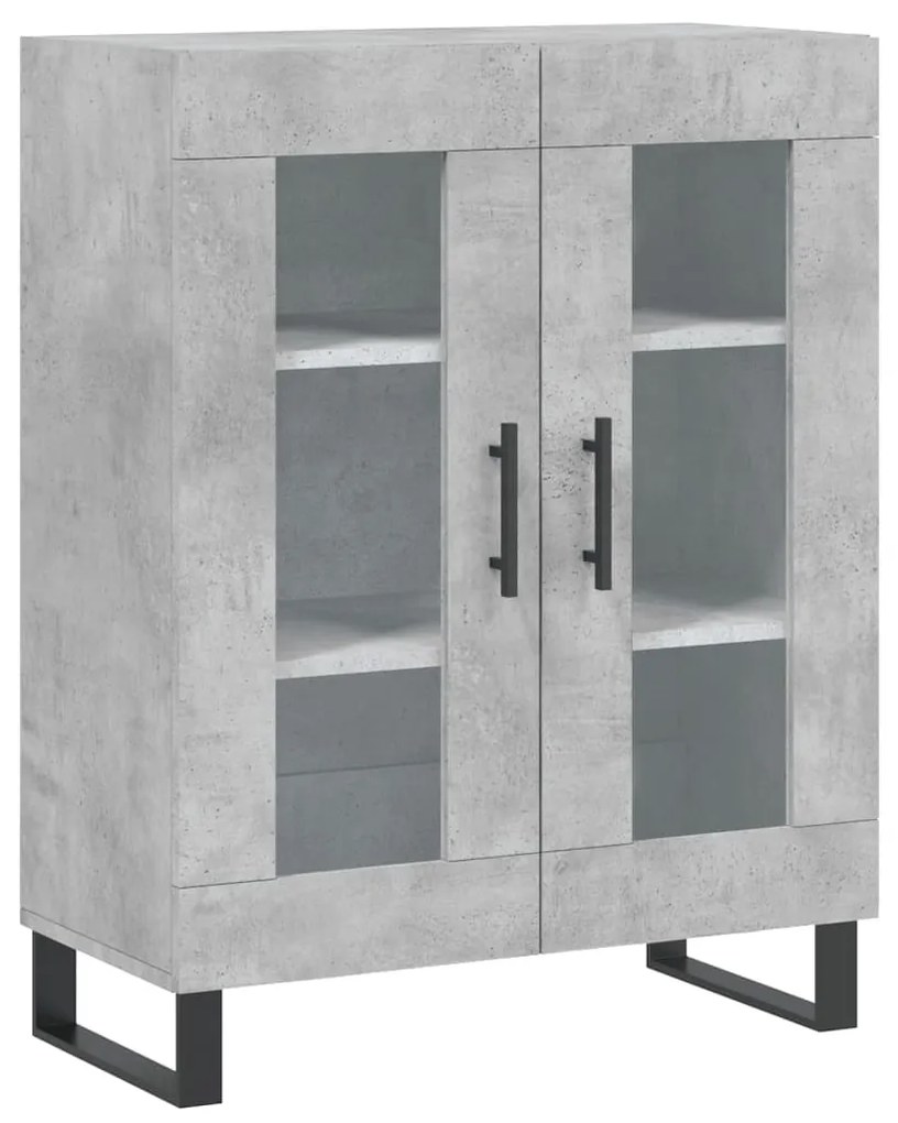 Credenza grigio cemento 69,5x34x90 cm in legno multistrato