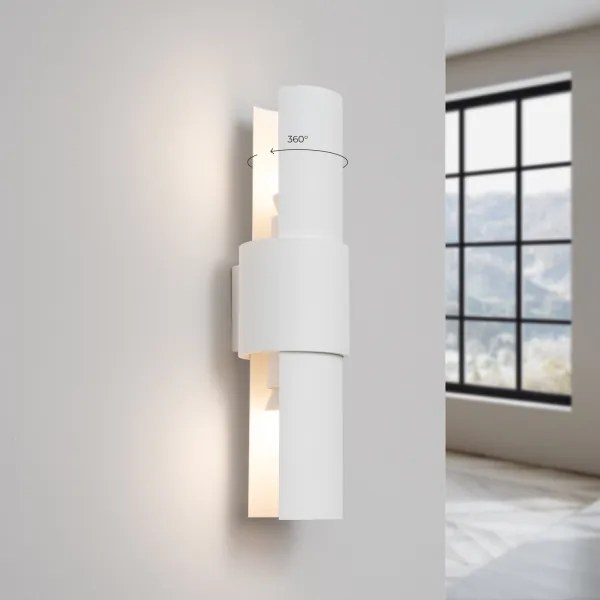 Sollux SL.1674 - Applique FLASH 2xE27/15W/230V bianco