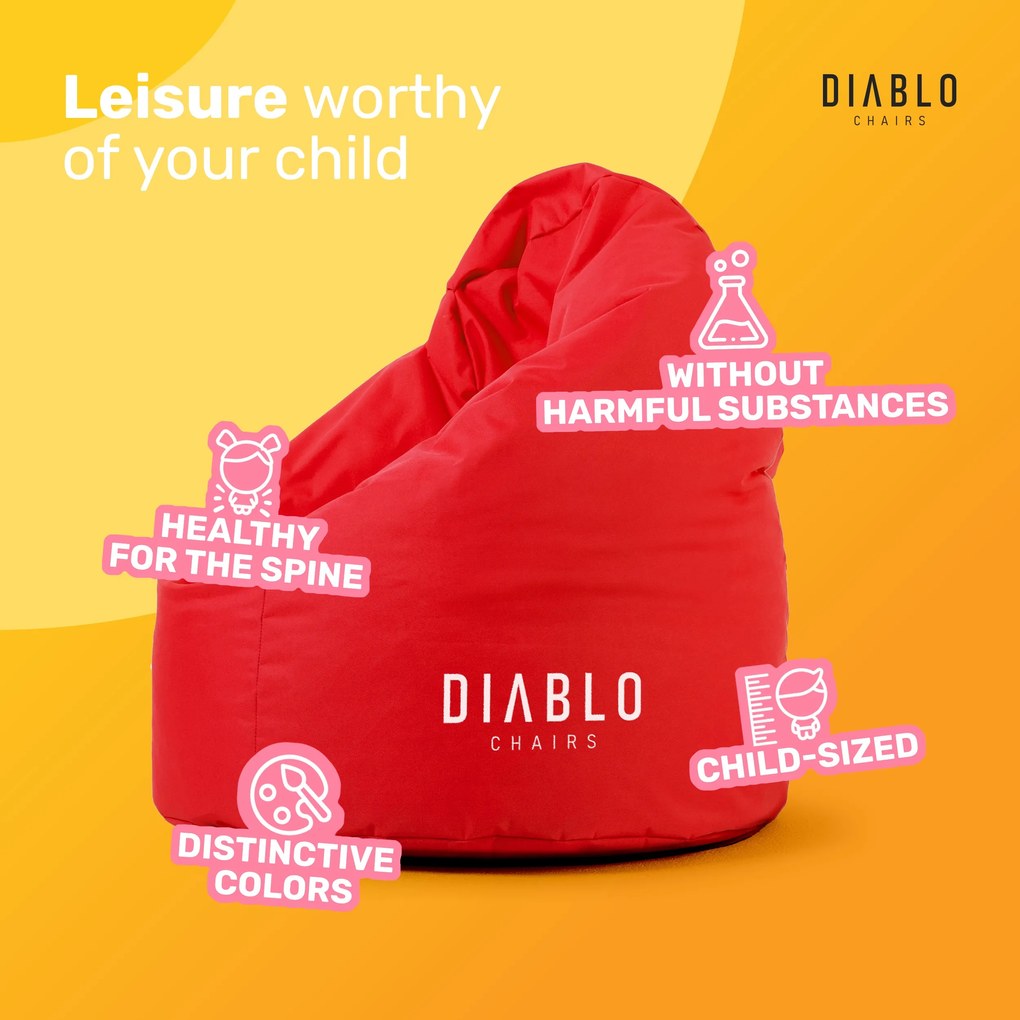 Pouf per bambini Diablo Chairs: Rosso