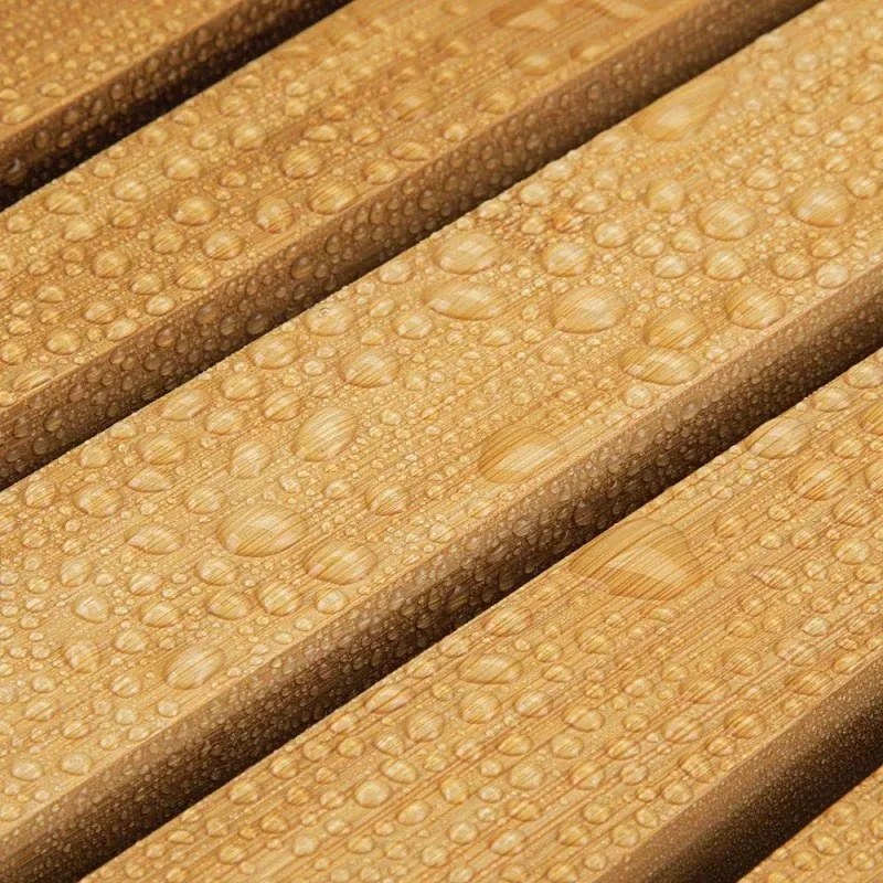 Pedana doccia rettangolare in legno di bamboo 54x68 cm