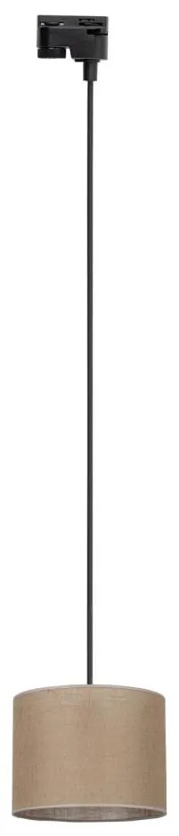 Lampadario su filo per sistema a binario TRACER 1xE27/15W/230V diametro 20 cm nero/marrone