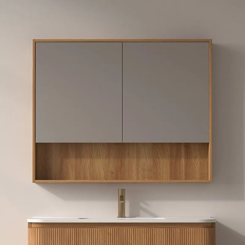 Specchio bagno contenitore 100 cm stile scandinavo | KAM-NORTH-100 - KAMALU