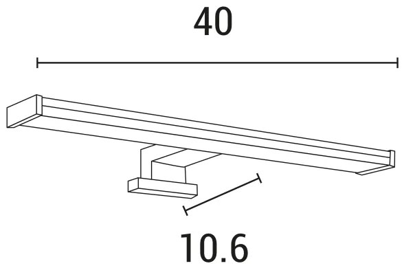 Illuminazione a LED per specchi da bagno LED/8W/230V 3000K 40 cm IP44 cromo