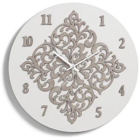 Orologio da parete moderno ROMBO in legno taglio laser D50 BRC