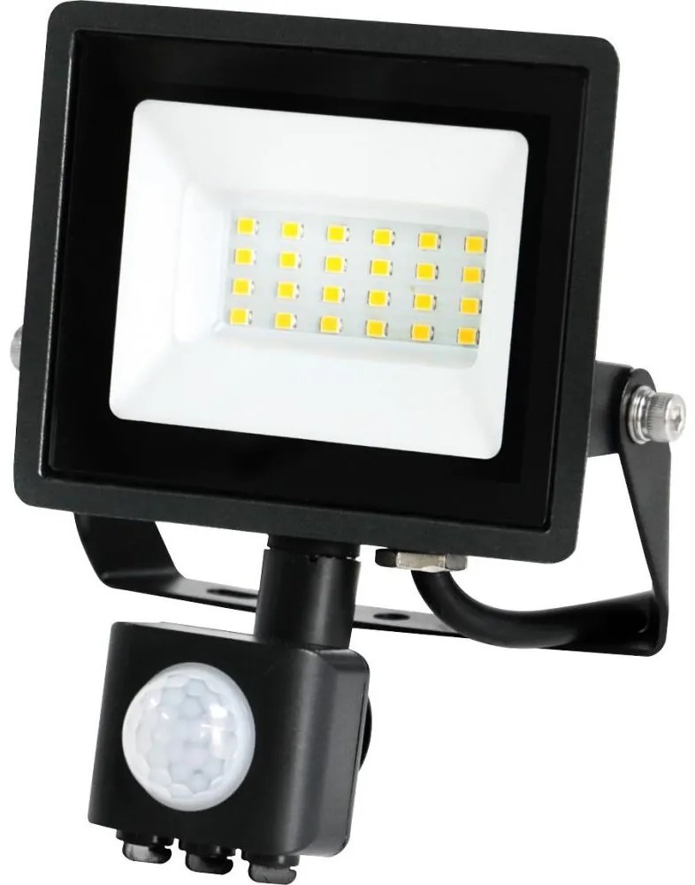 Riflettore LED con sensore MHC LED/20W/230V IP44 6500K nero