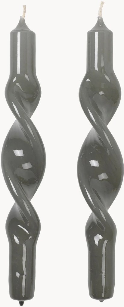 Set di 2 candele a bastoncino fatte a mano Twist