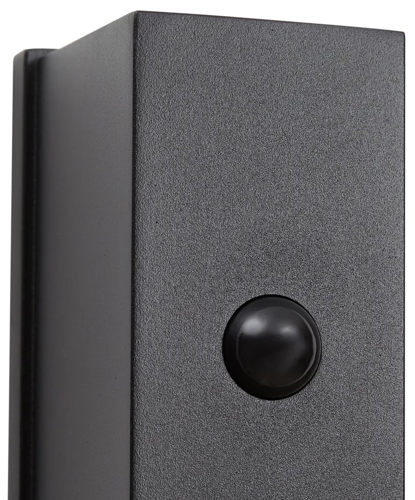 Lampada da parete nera con sensore magnetico a 4 fasi e LED ricaricabile integrato - Baleno