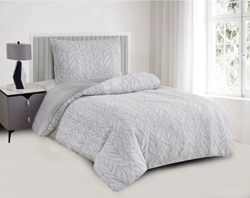 Biancheria da letto singola jacquard grigia 140x200 cm Florida - My House