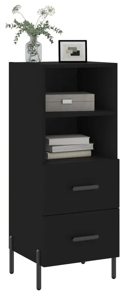 Credenza Nero 34,5x34x90 cm in Legno Multistrato