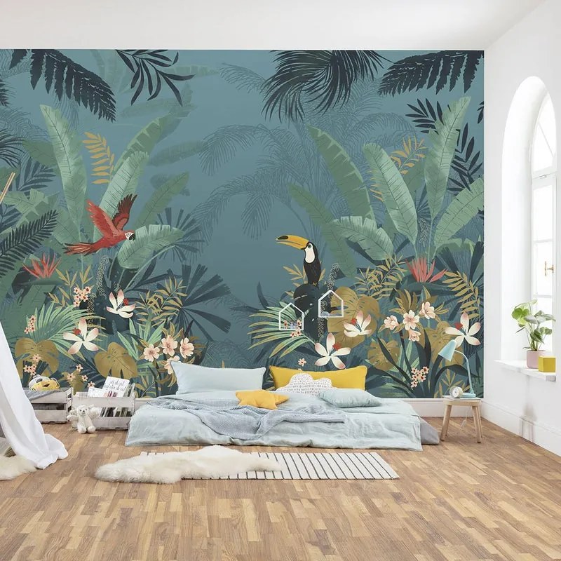 Fotomurale KOMAR Jungla incantata, Multicolore 368X248 cm