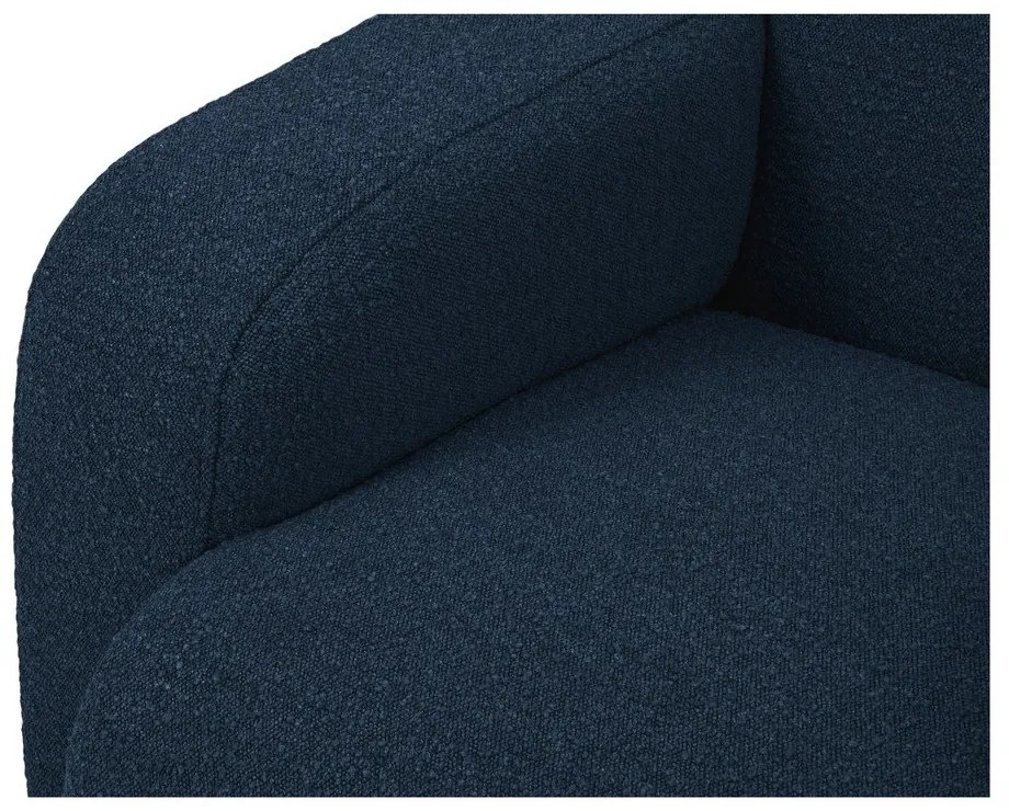 Divano angolare blu scuro in tessuto bouclé (angolo destro) Molino - Micadoni Home