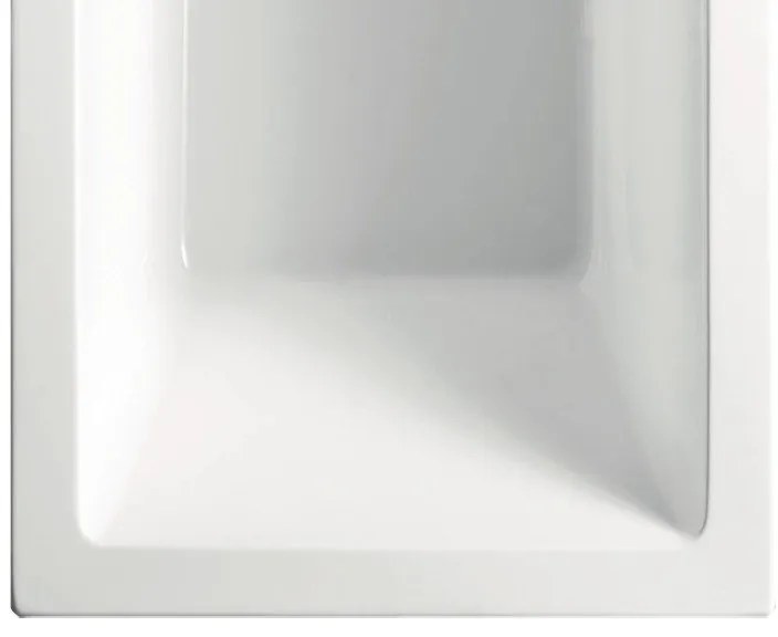 Kamalu - Vasca da bagno 140x70cm in acrilico bianco lucido | KM200